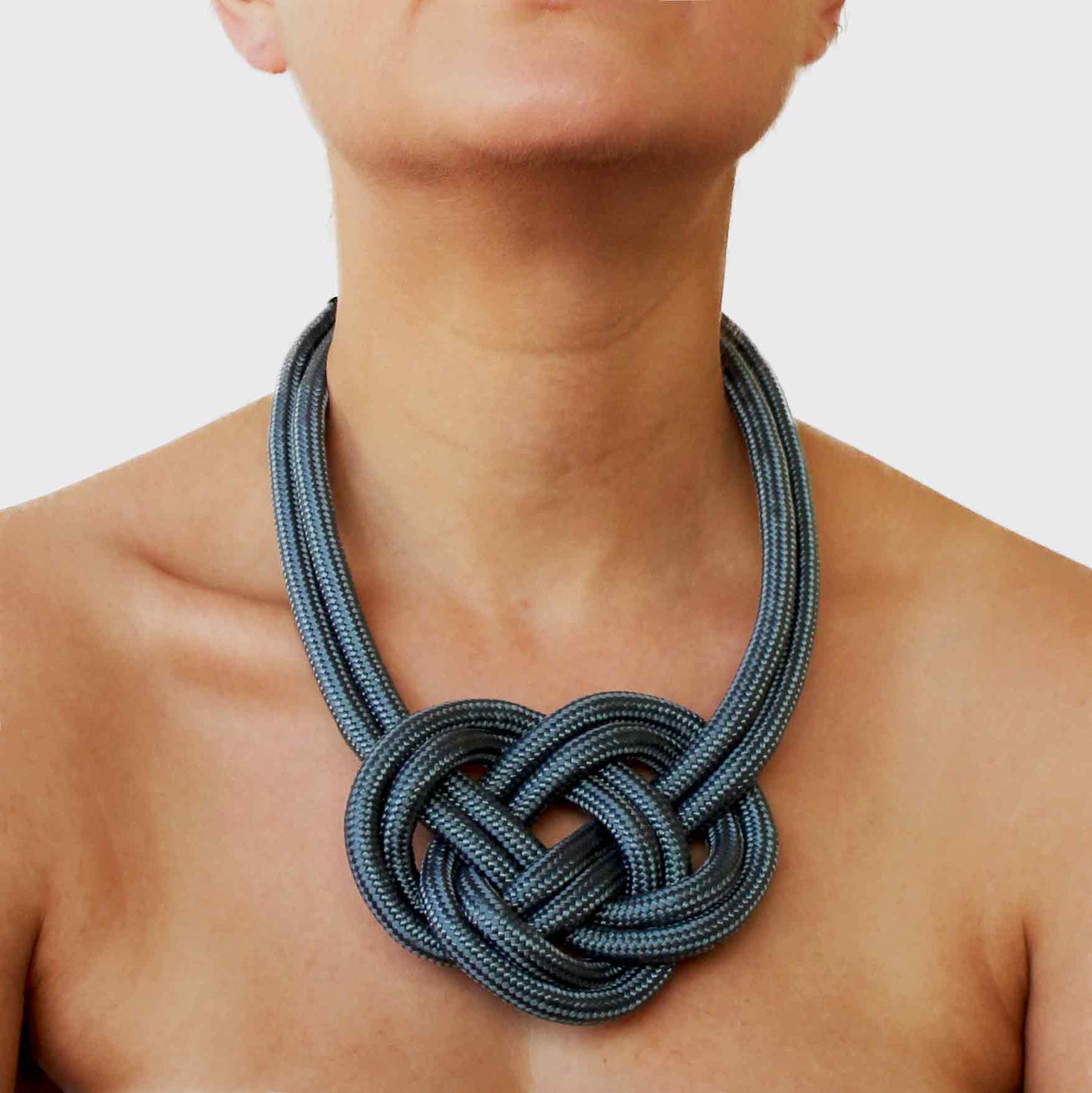 Dark Gray Knot Necklace