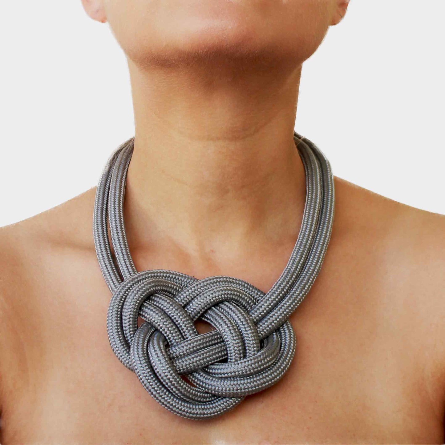Gray Knot Necklace
